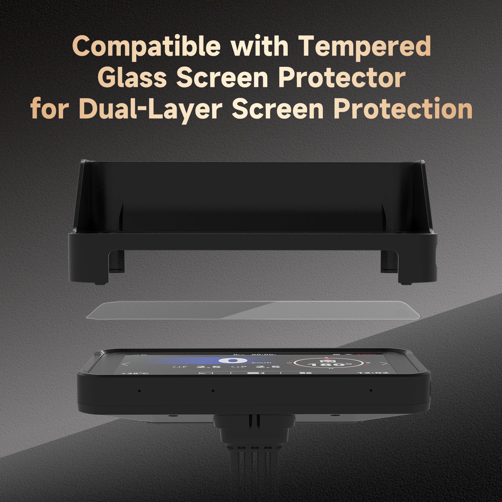 HFK Sun Shade HC50 Motorcycle Carplay Dashcam