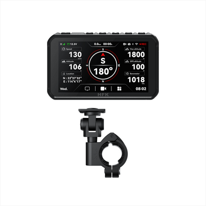 HFK HC50-RM Smart Motorcycle CarPlay GPS with Quick-Release & Dash Cam (Basic Kit)