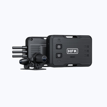 HFK HM201 Concealed Motorcycle Dash Cam – Dual Lens Full HD Camera with Night Vision