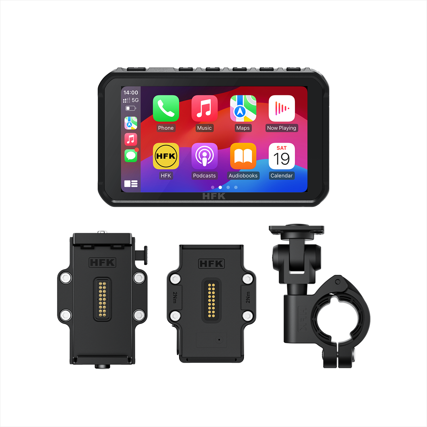 test hc40 Smart  Motorcycle   CarPlay   GPS   with   Quick-Release   &   Dash   Cam