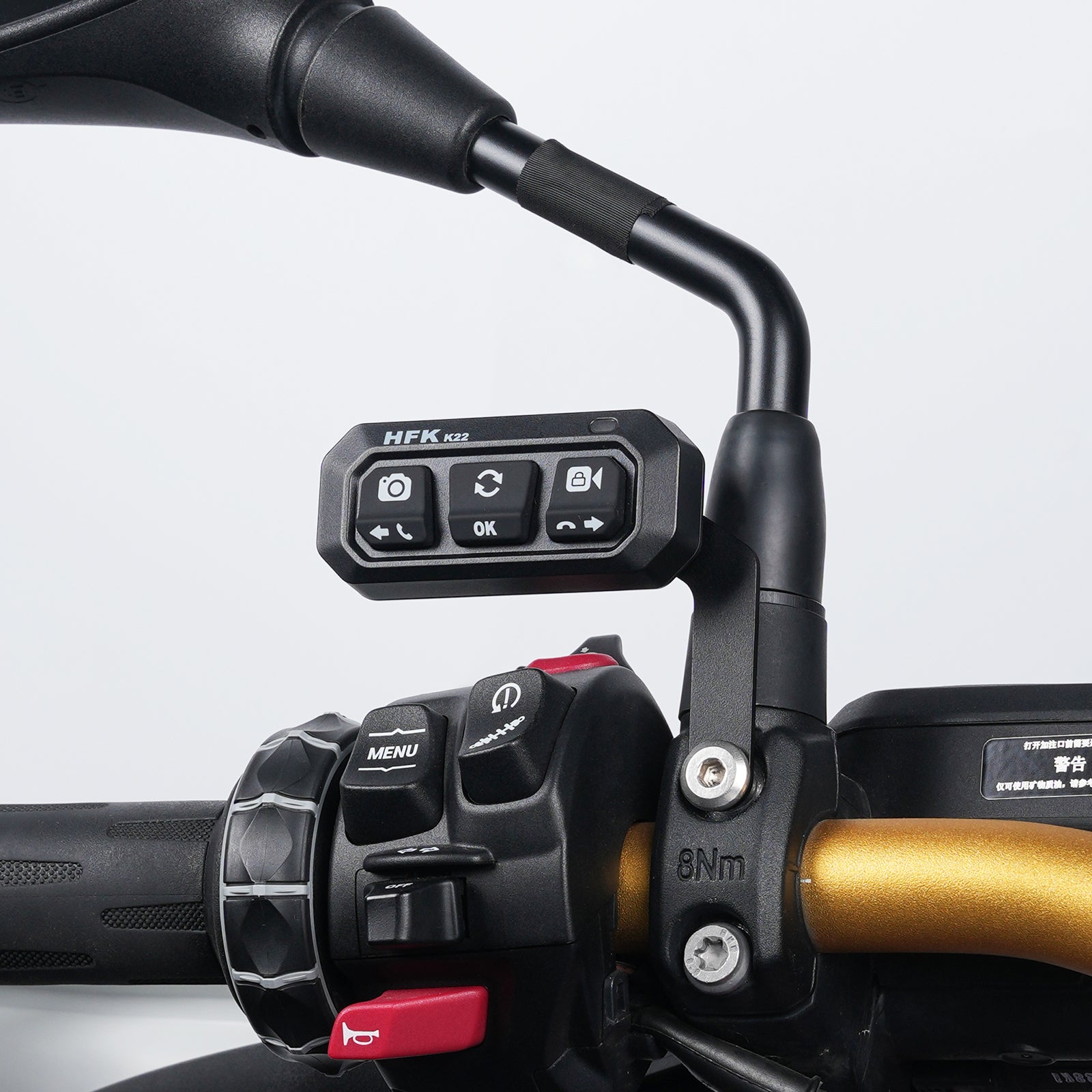 HFK K22 Wireless Remote Controller, Remote Control for HC50 Motorcycle Carplay