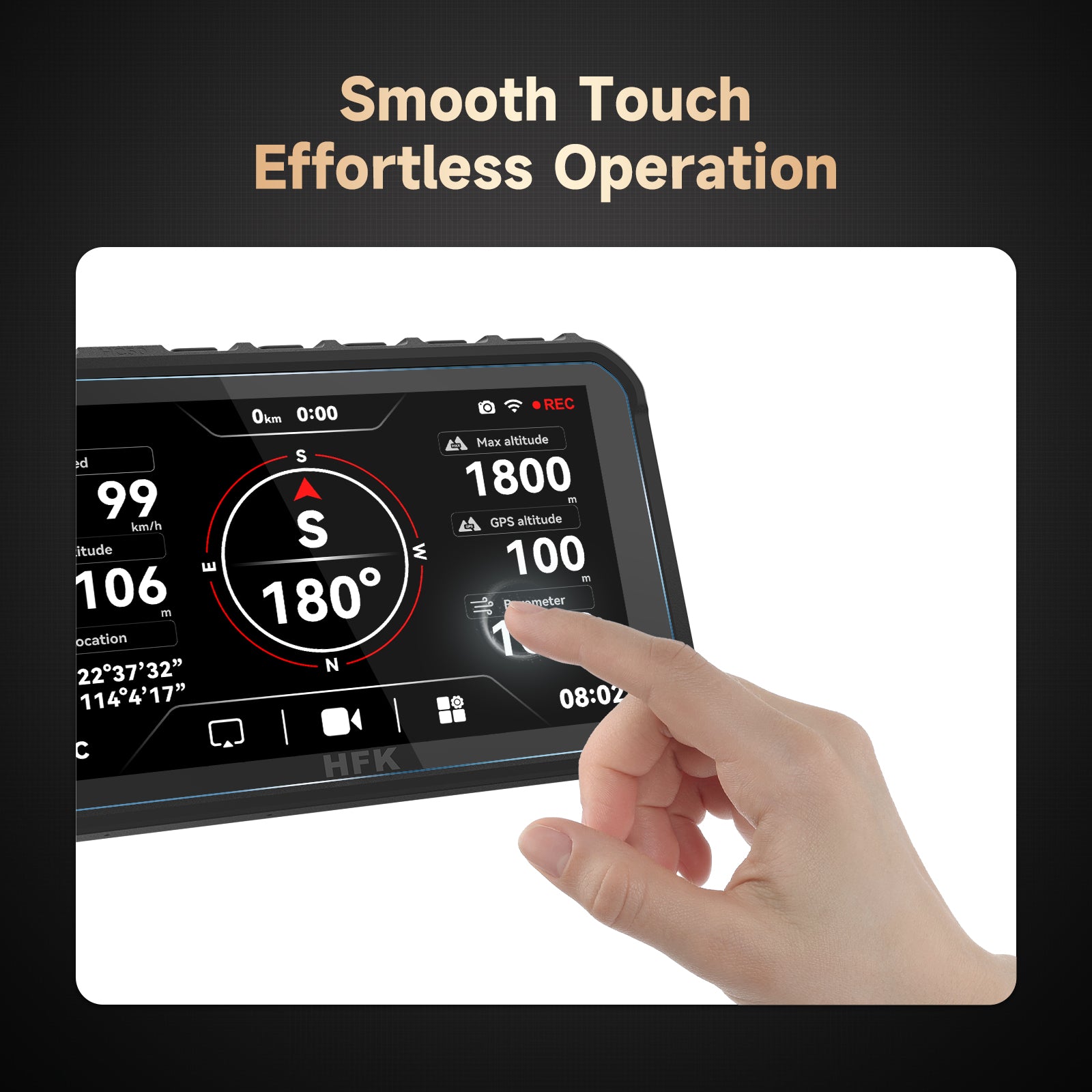 HFK Screen Protector HC50 Motorcycle Carplay Dashcam