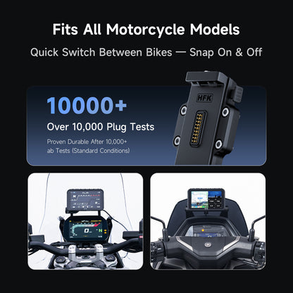 HFK HC50-RM Smart Motorcycle CarPlay GPS with Quick-Release & Dash Cam (BMW Kit)
