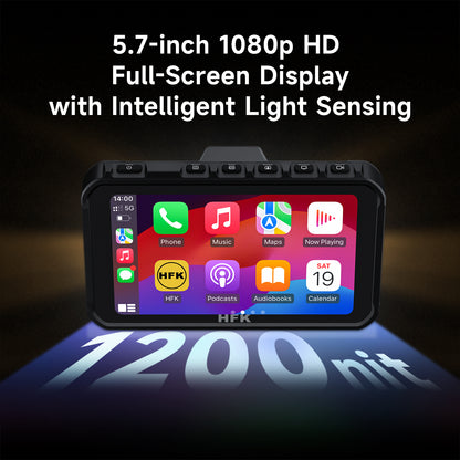 HFK   HC50   Motorcycle   Carplay  Dashcam –   Dual   Lens   Full   HD   Camera   with   Night   Vision