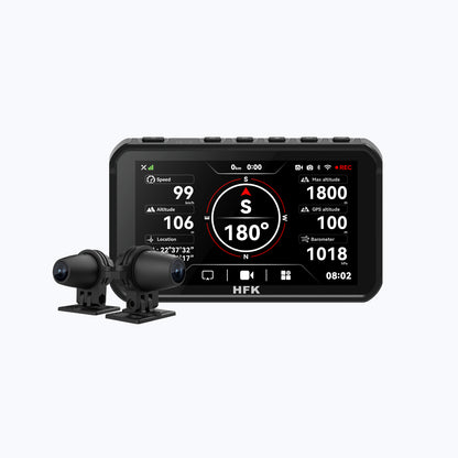 HFK   HC50   Motorcycle   Carplay  Dashcam –   Dual   Lens   Full   HD   Camera   with   Night   Vision